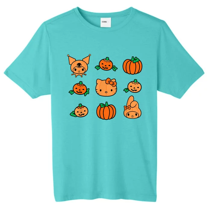 Kitty My Melody Kuromi Pumpkins Halloween ChromaSoft Performance T-Shirt