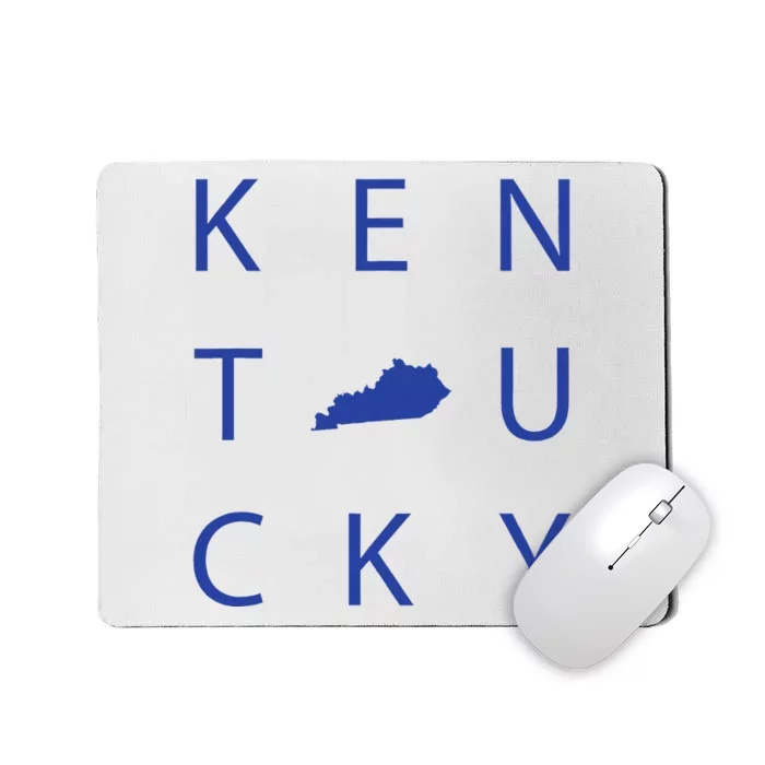 Kentucky Map Minimalist Ky Blue Mousepad