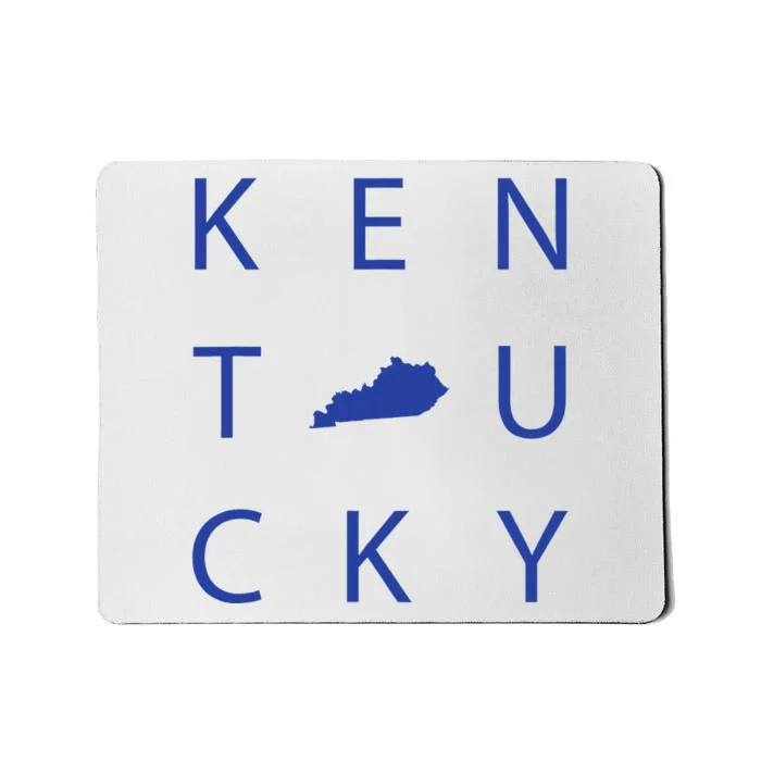 Kentucky Map Minimalist Ky Blue Mousepad