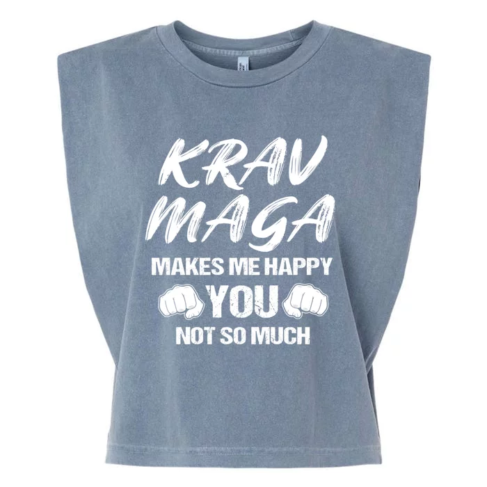 Krav Maga Mixed Martial Arts Mma Self Defense Contact Combat Gift Garment-Dyed Women's Muscle Tee