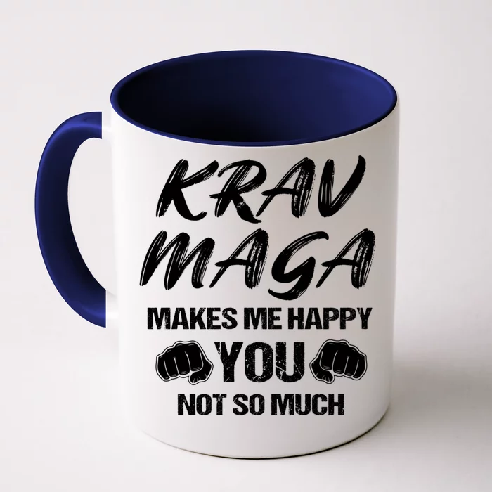 Krav Maga Mixed Martial Arts Mma Self Defense Contact Combat Gift Front & Back Coffee Mug