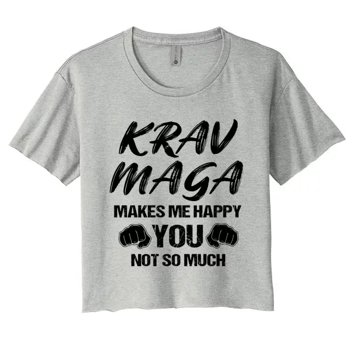 Krav Maga Mixed Martial Arts Mma Self Defense Contact Combat Gift Women's Crop Top Tee