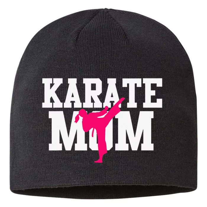 Karate Mom Mother's Day Martial Arts Kickboxing Taekwondo 8 1/2in Sustainable Knit Beanie