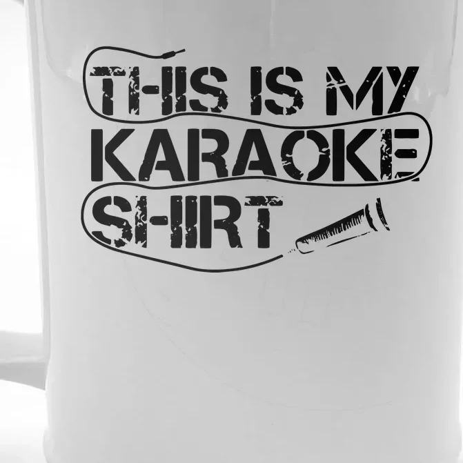 Karaoke Men Music Song Singer Women Singing Front & Back Beer Stein