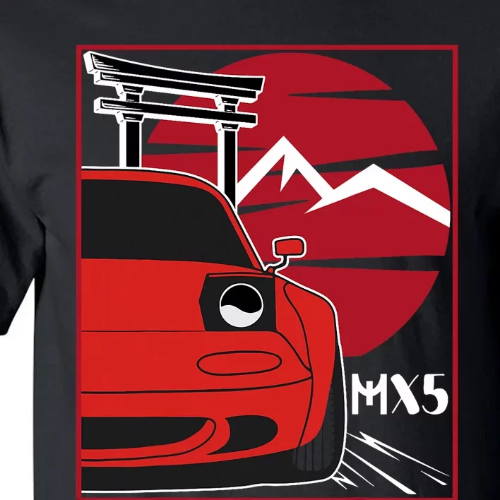 Kawaii Mx5 Na Red Japanese 90s Tuning Racing Sports Car Tall T-Shirt