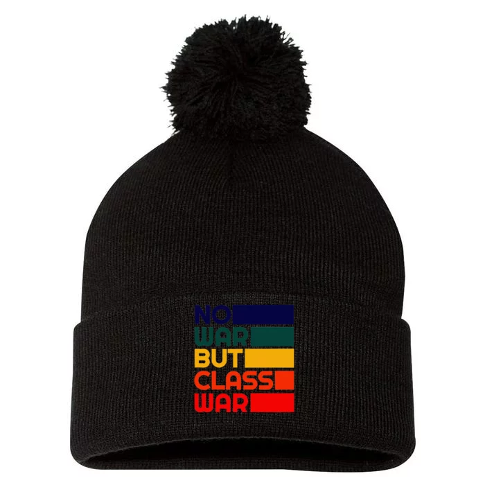 Karl Marx No War But Class War Radical Leftist Pom Pom 12in Knit Beanie