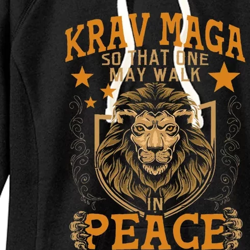 Krav Maga One May Walk In Peace Israeli Self Defense Mma Women's Fleece Hoodie