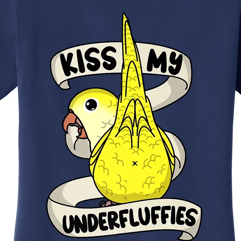 Kisss My Parrot Underfluffies I Yellow Monk Parakeet Quaker Women's T-Shirt