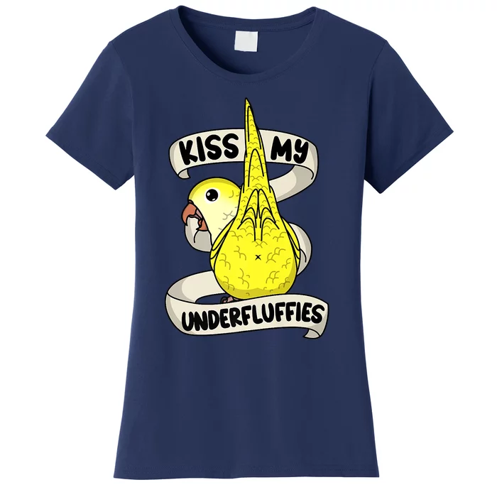 Kisss My Parrot Underfluffies I Yellow Monk Parakeet Quaker Women's T-Shirt