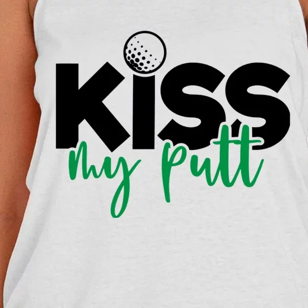 Kiss My Putt Golf Women's Knotted Racerback Tank