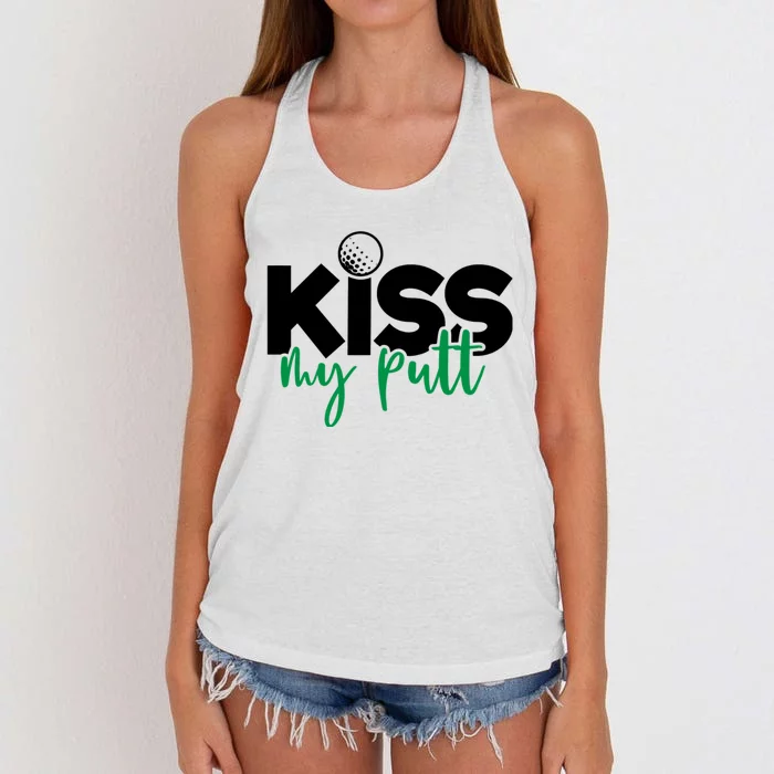 Kiss My Putt Golf Women's Knotted Racerback Tank