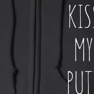 Kiss My Putt Funny Cute Golf Joke Gift Novelty Tee Full Zip Hoodie