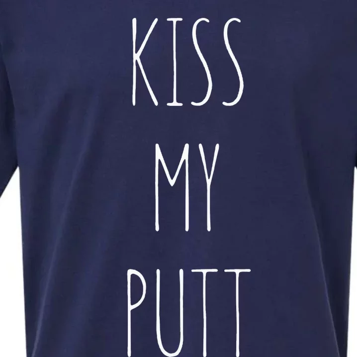 Kiss My Putt Funny Cute Golf Joke Gift Novelty Tee Sueded Cloud Jersey T-Shirt