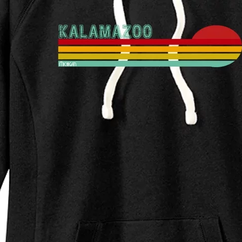 Kalamazoo Michigan Retro Women's Fleece Hoodie