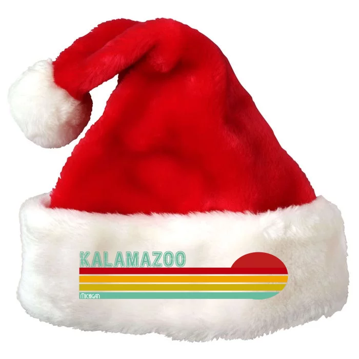 Kalamazoo Michigan Retro Premium Christmas Santa Hat