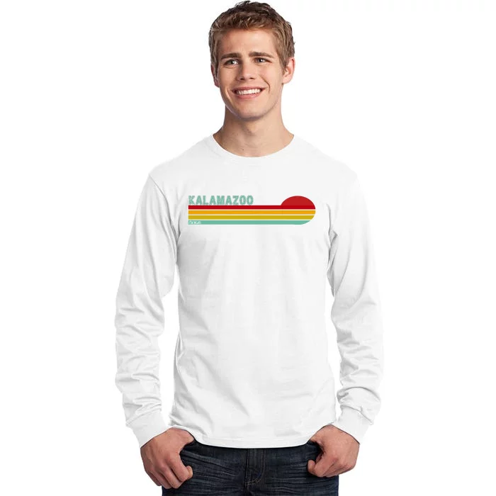 Kalamazoo Michigan Retro Tall Long Sleeve T-Shirt