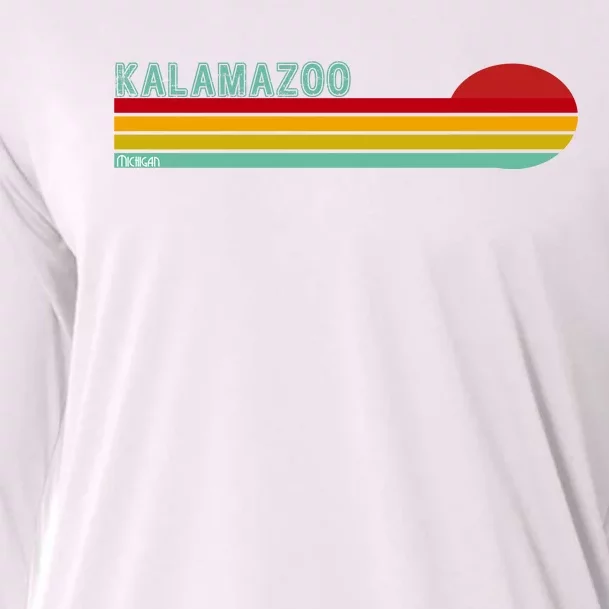 Kalamazoo Michigan Retro Cooling Performance Long Sleeve Crew