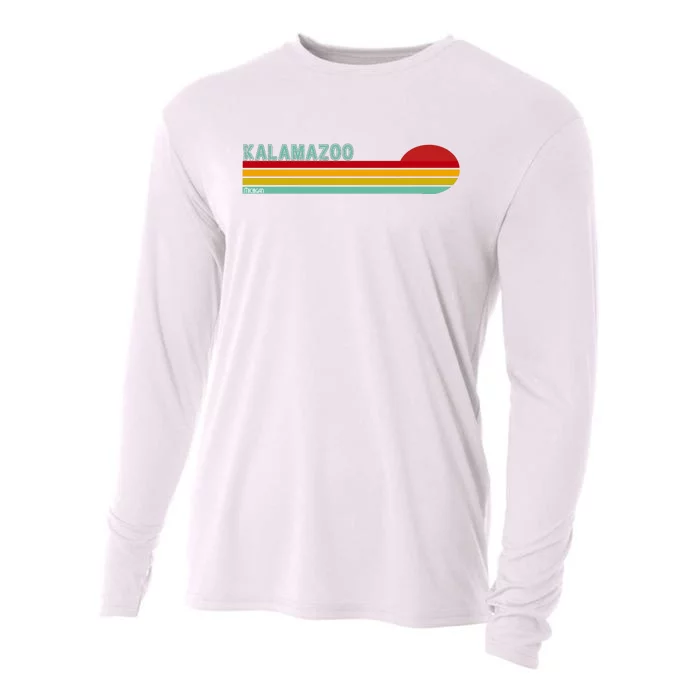 Kalamazoo Michigan Retro Cooling Performance Long Sleeve Crew