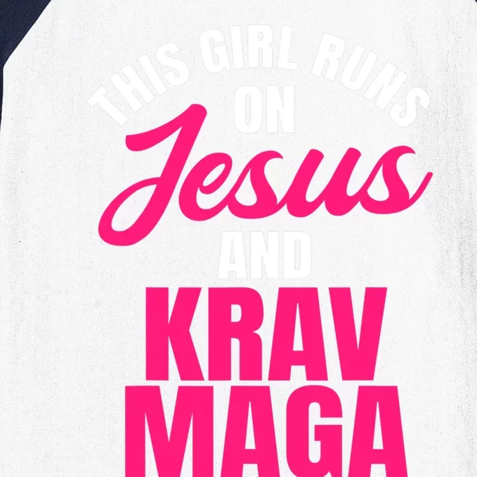 Krav Maga Run On Jesus MMA Self Defense Contact Combat Baseball Sleeve Shirt