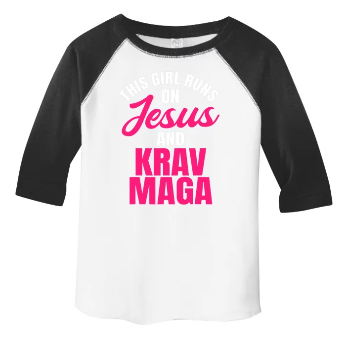 Krav Maga Run On Jesus MMA Self Defense Contact Combat Toddler Fine Jersey T-Shirt