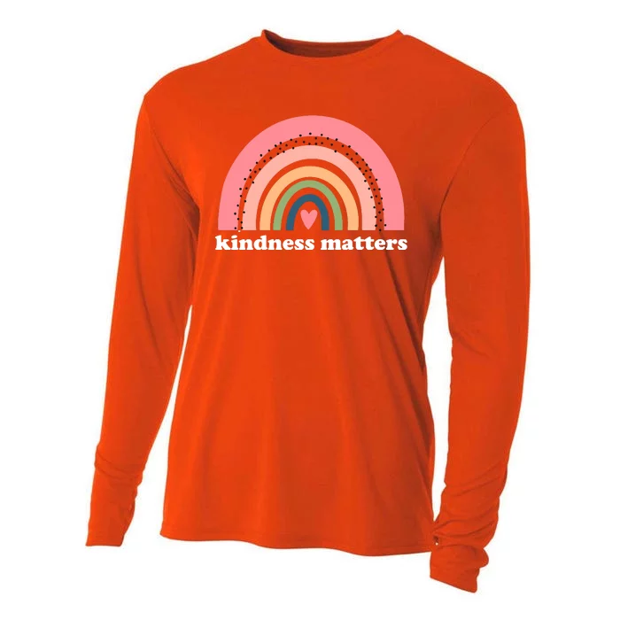 Kindness Matters Rainbow Heart Cooling Performance Long Sleeve Crew