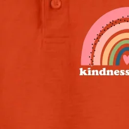 Kindness Matters Rainbow Heart Dry Zone Grid Performance Polo