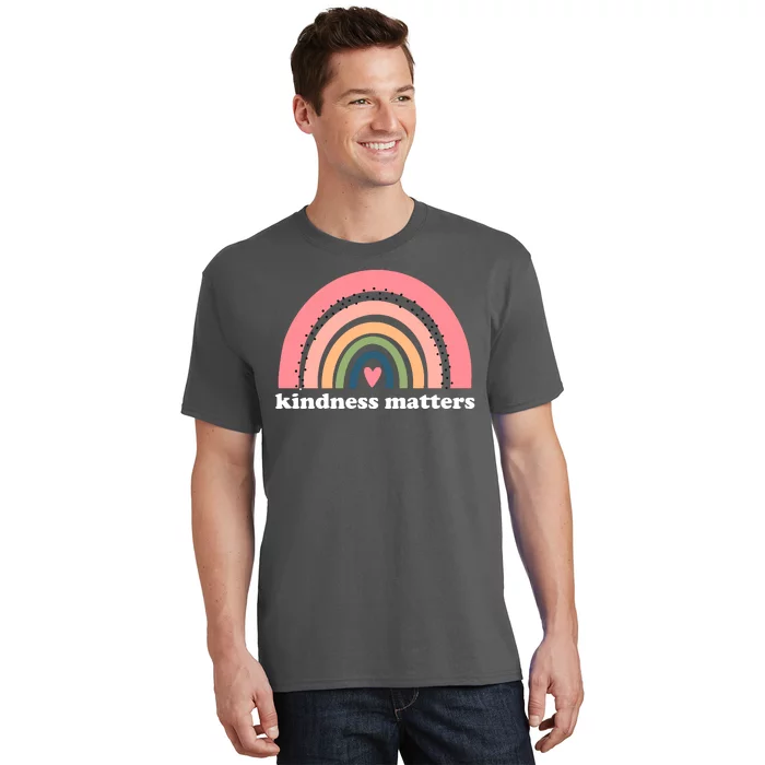 Kindness Matters Rainbow Heart T-Shirt