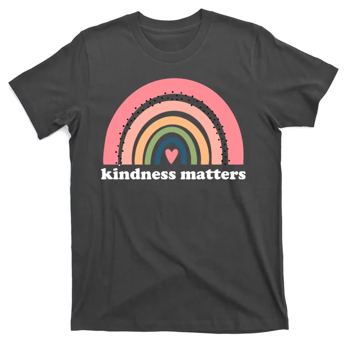 Kindness Matters Rainbow Heart T-Shirt