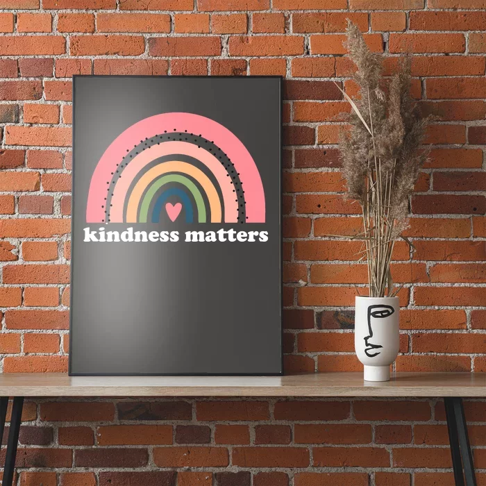 Kindness Matters Rainbow Heart Poster