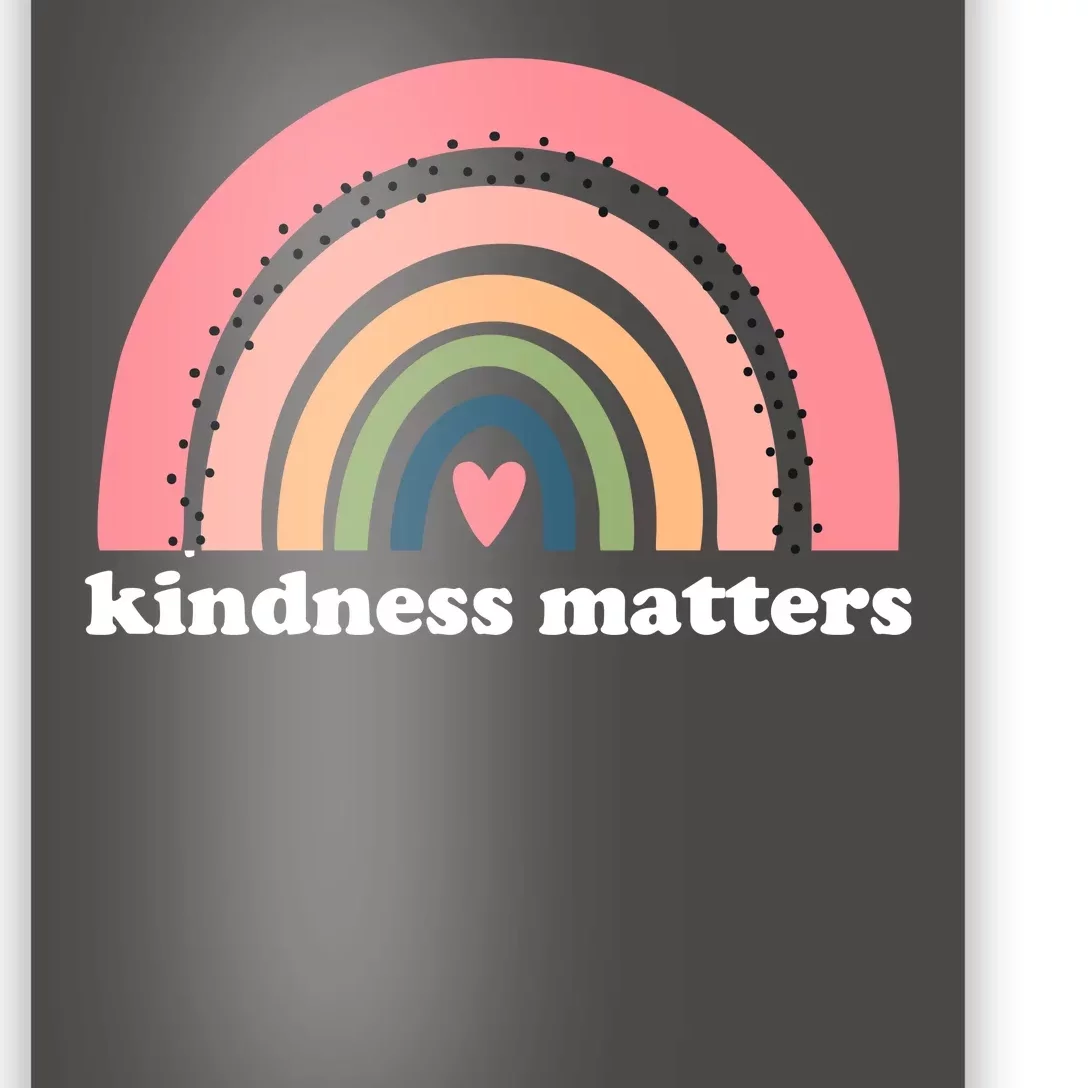 Kindness Matters Rainbow Heart Poster