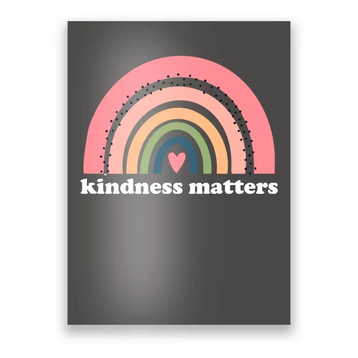 Kindness Matters Rainbow Heart Poster