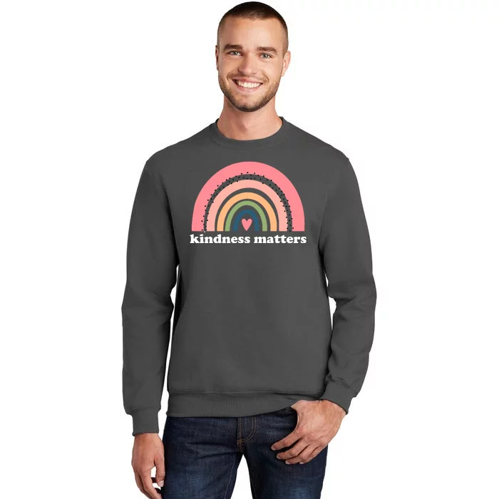 Kindness Matters Rainbow Heart Tall Sweatshirt