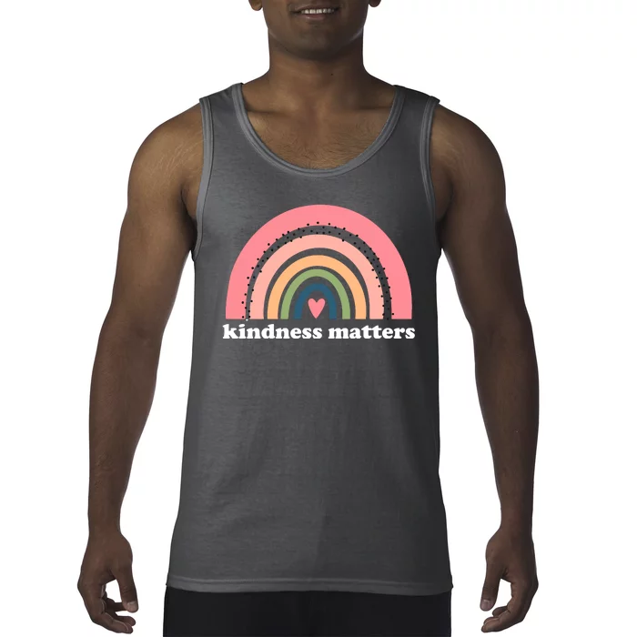 Kindness Matters Rainbow Heart Tank Top