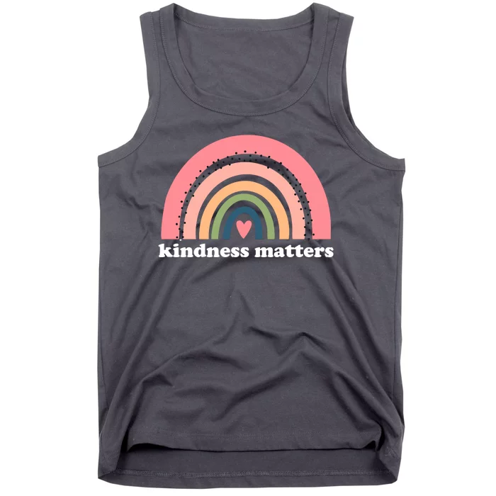 Kindness Matters Rainbow Heart Tank Top