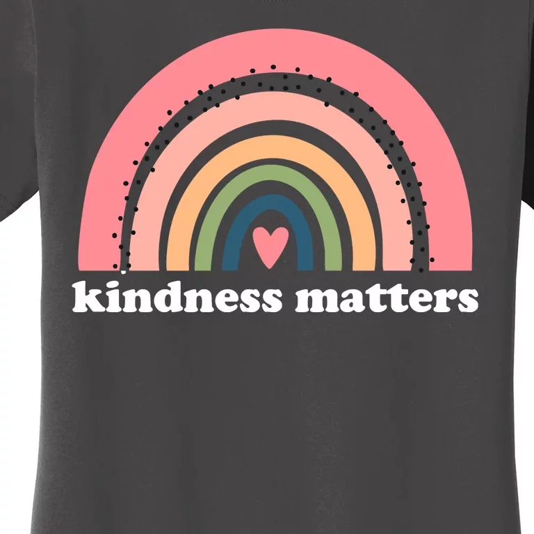 Kindness Matters Rainbow Heart Women's T-Shirt