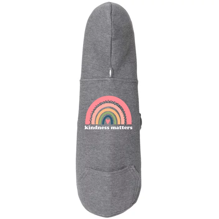 Kindness Matters Rainbow Heart Doggie 3-End Fleece Hoodie