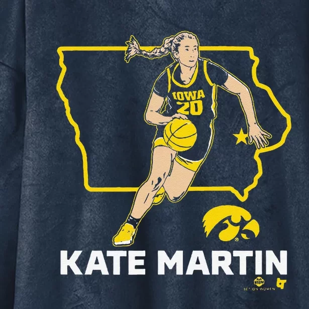 Kate Martin State Star Iowa Basketball Hooded Wearable Blanket