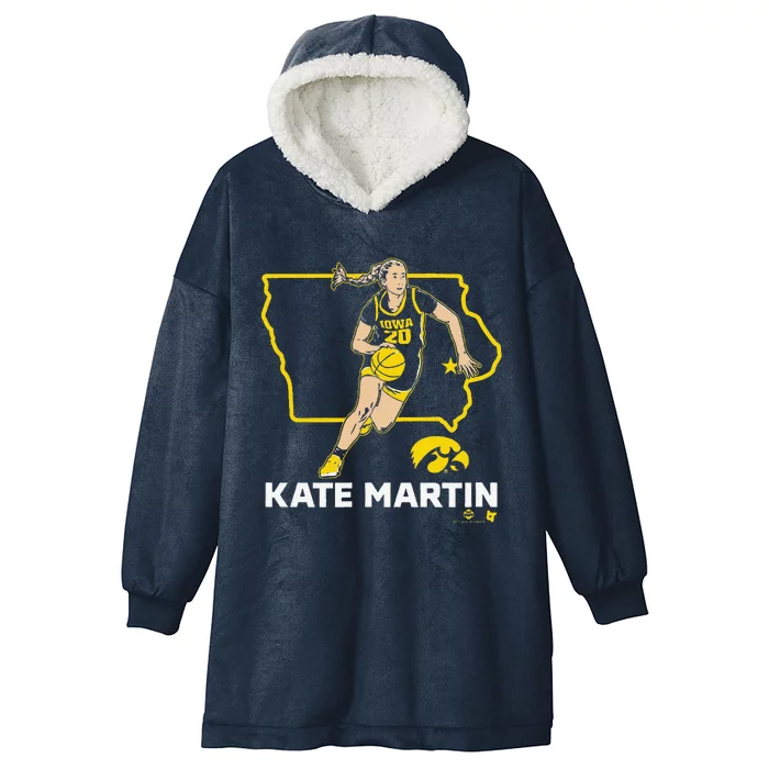 Kate Martin State Star Iowa Basketball Hooded Wearable Blanket