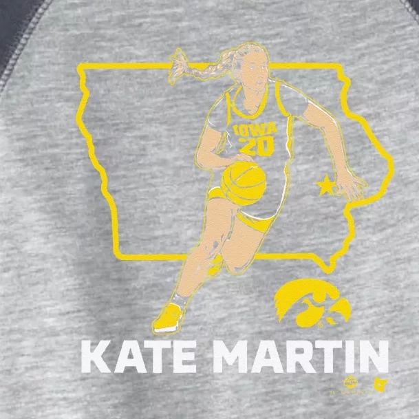 Kate Martin State Star Iowa Basketball Toddler Fine Jersey T-Shirt