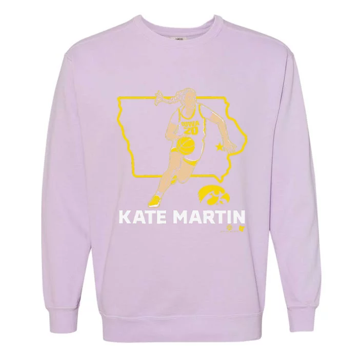 Kate Martin State Star Iowa Basketball Garment-Dyed Sweatshirt