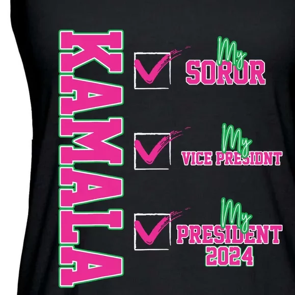 Kamala My Soror My President Kamala Harris 2024 President Ladies Essential Flowy Tank