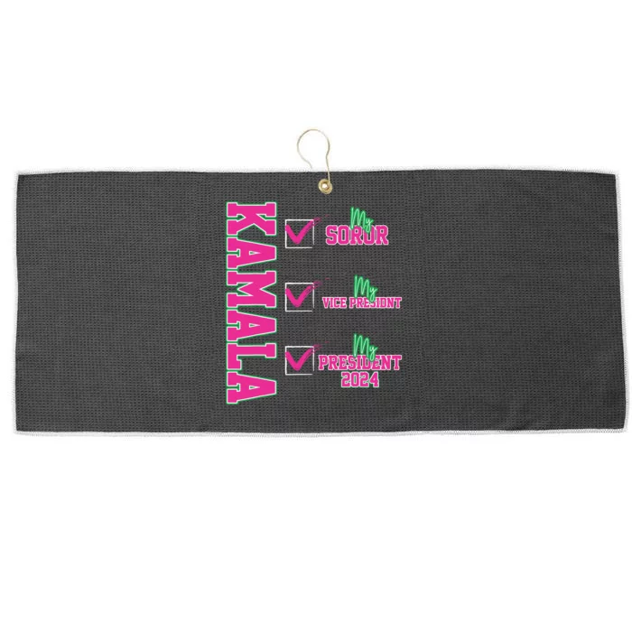 Kamala My Soror My President Kamala Harris 2024 President Large Microfiber Waffle Golf Towel