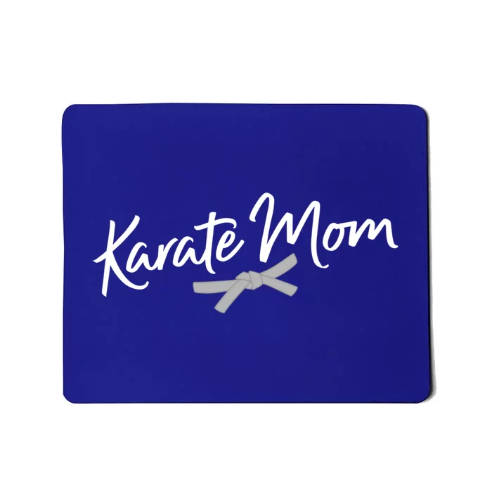 Karate Mom Statet Cool Gift Belt White Text Gift Mousepad