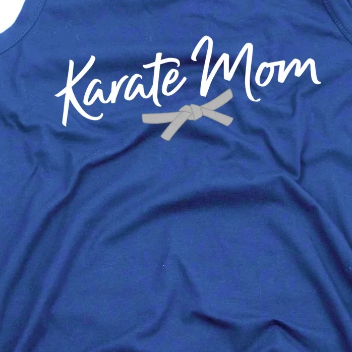 Karate Mom Statet Cool Gift Belt White Text Gift Tank Top