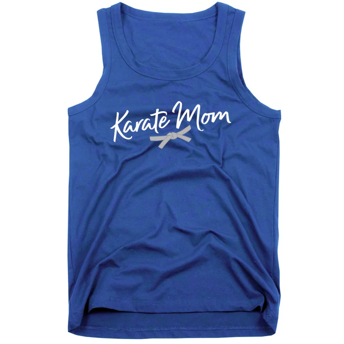 Karate Mom Statet Cool Gift Belt White Text Gift Tank Top