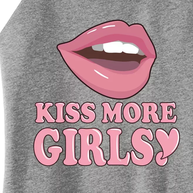 Kiss More Sexy Lips Lesbian Lgbt Pride Month Aesthetic Cool Gift Women’s Perfect Tri Rocker Tank