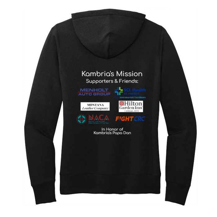 Kambria's Mission Sponsors & Friends Gear Front & Back Women's Pullover Hoodie