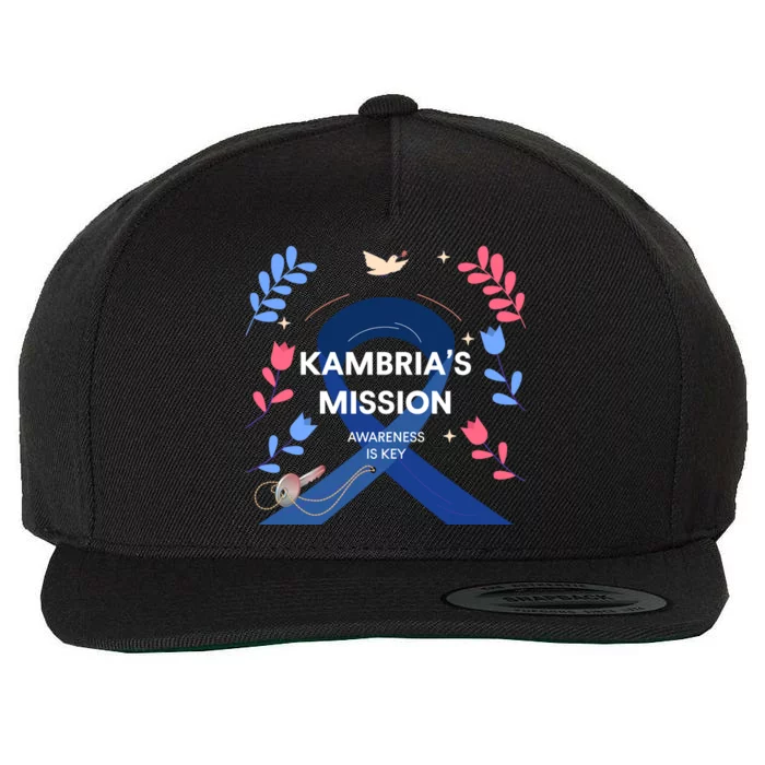 Kambria's Mission Sponsors & Friends Gear Front & Back Wool Snapback Cap