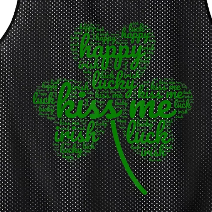 Kiss Me St Patricks Day Kiss Me Im Irish Funny Mesh Reversible Basketball Jersey Tank