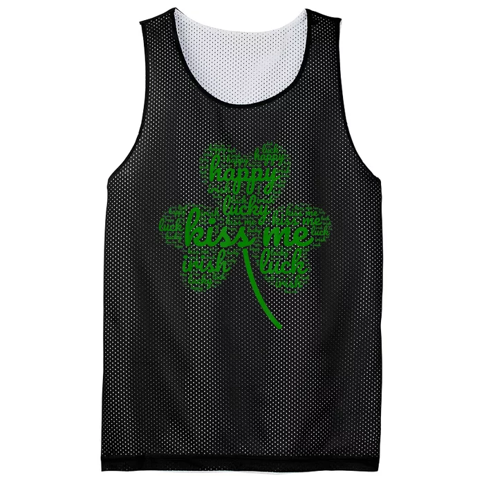 Kiss Me St Patricks Day Kiss Me Im Irish Funny Mesh Reversible Basketball Jersey Tank